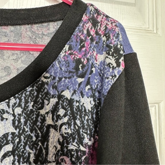 Northern Reflections Shirt Black/Pink/Purple Floral Long Sleeved Sz Extra Large - Picture 4 of 16